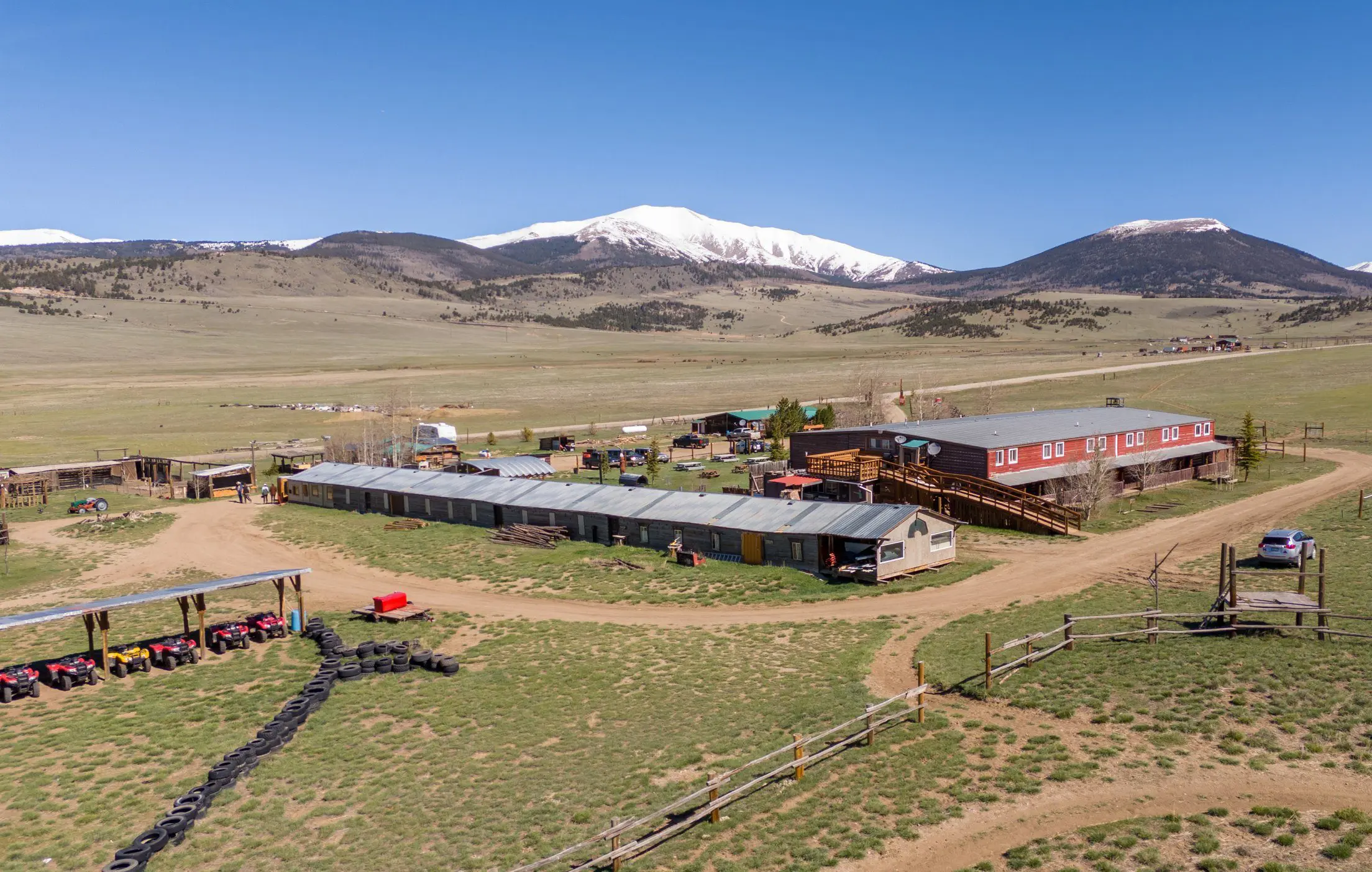 default Ranch with mountains in the background.